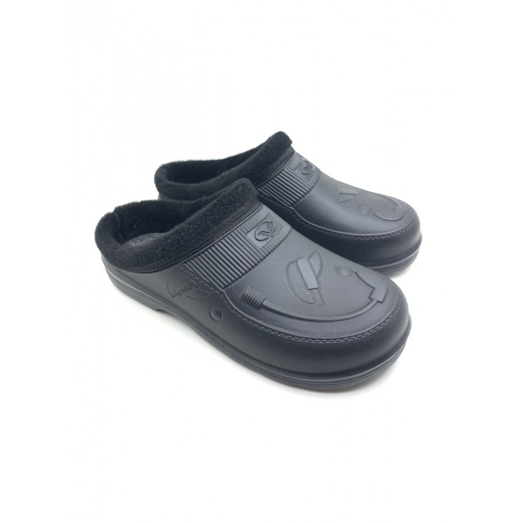 Мужские галоши на меху без задника Вм-33 черные